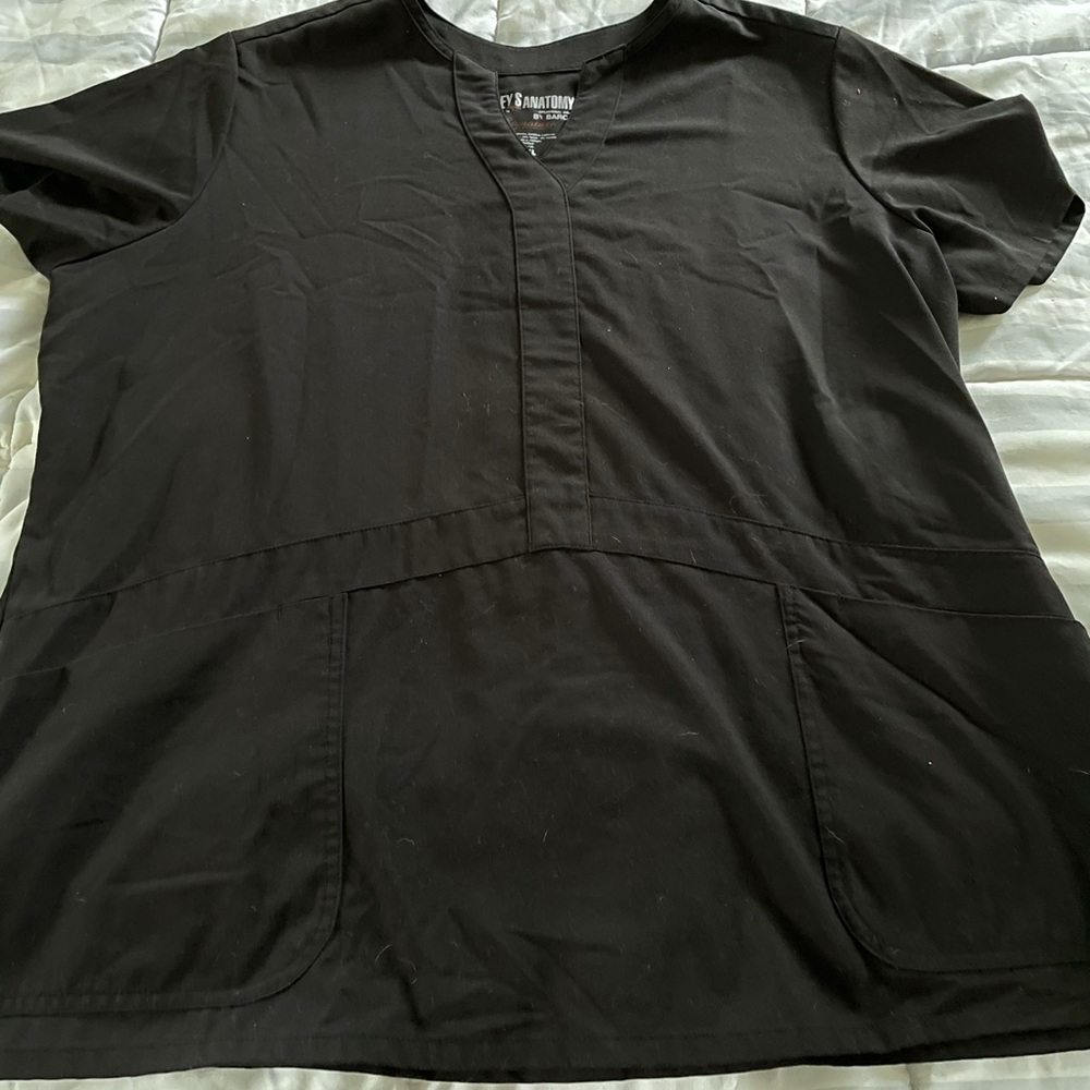 Greys Anatomy black scrub top 3XL